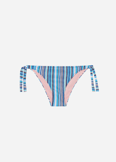 Striped Side Tie Swimsuit Bottom Marbella