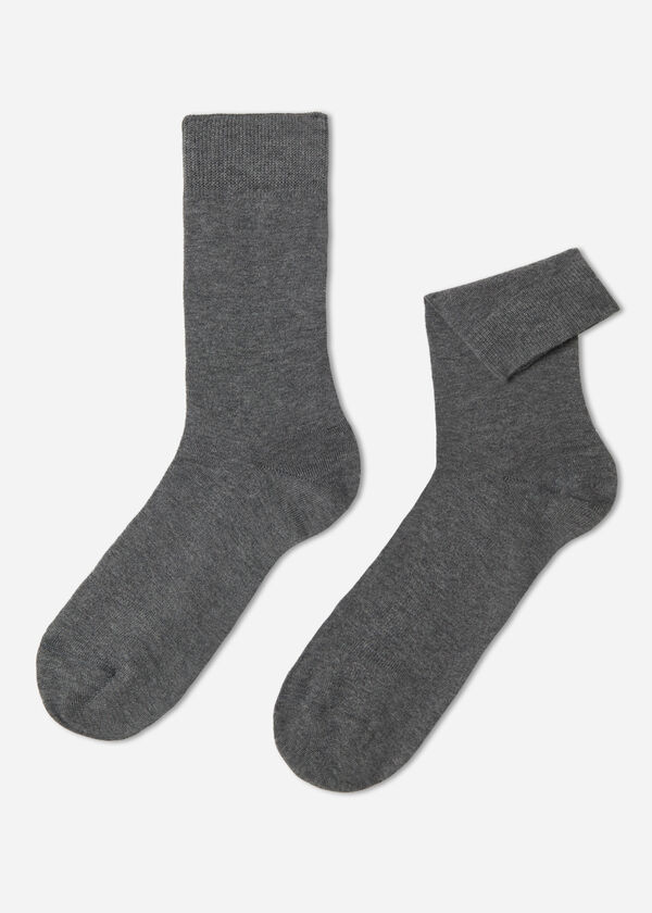 Kurze Herrensocken aus Winterbaumwolle