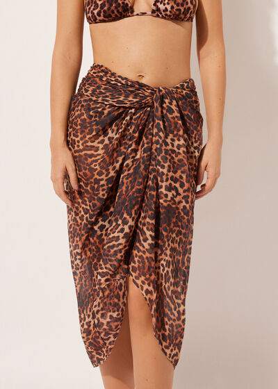 Long Tropical Print Sarong