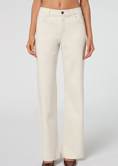 Fringed Wide Leg Jeans