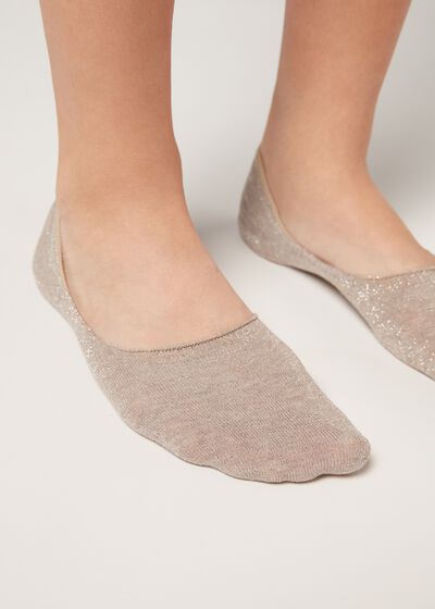Bavlnené Mini Ponožky s Trblietavými Detailami