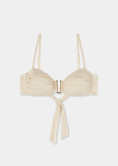 Bandeau-Bikini-Top Shiny Satin
