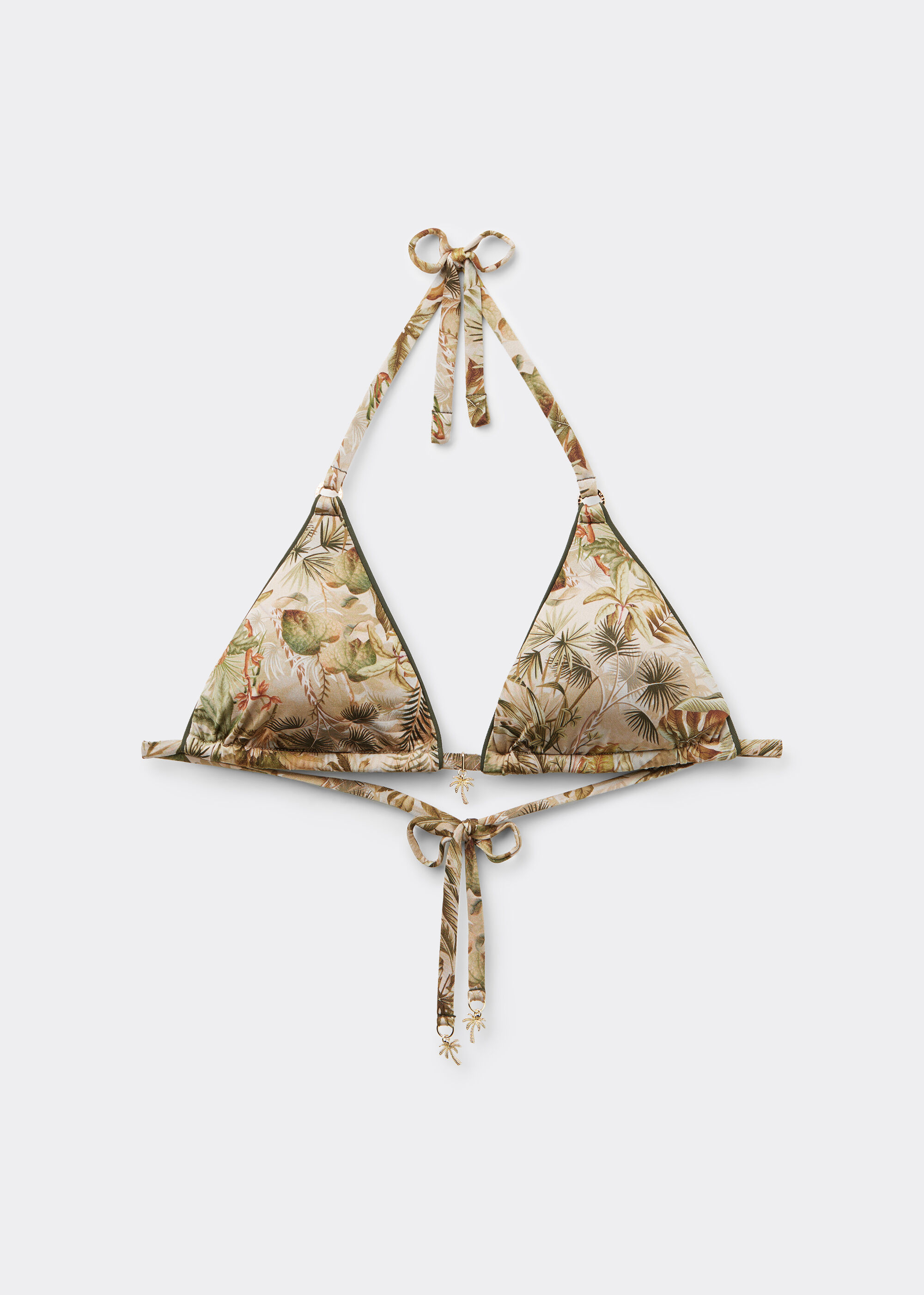 Bra de bikini triangular Tropical Foliage