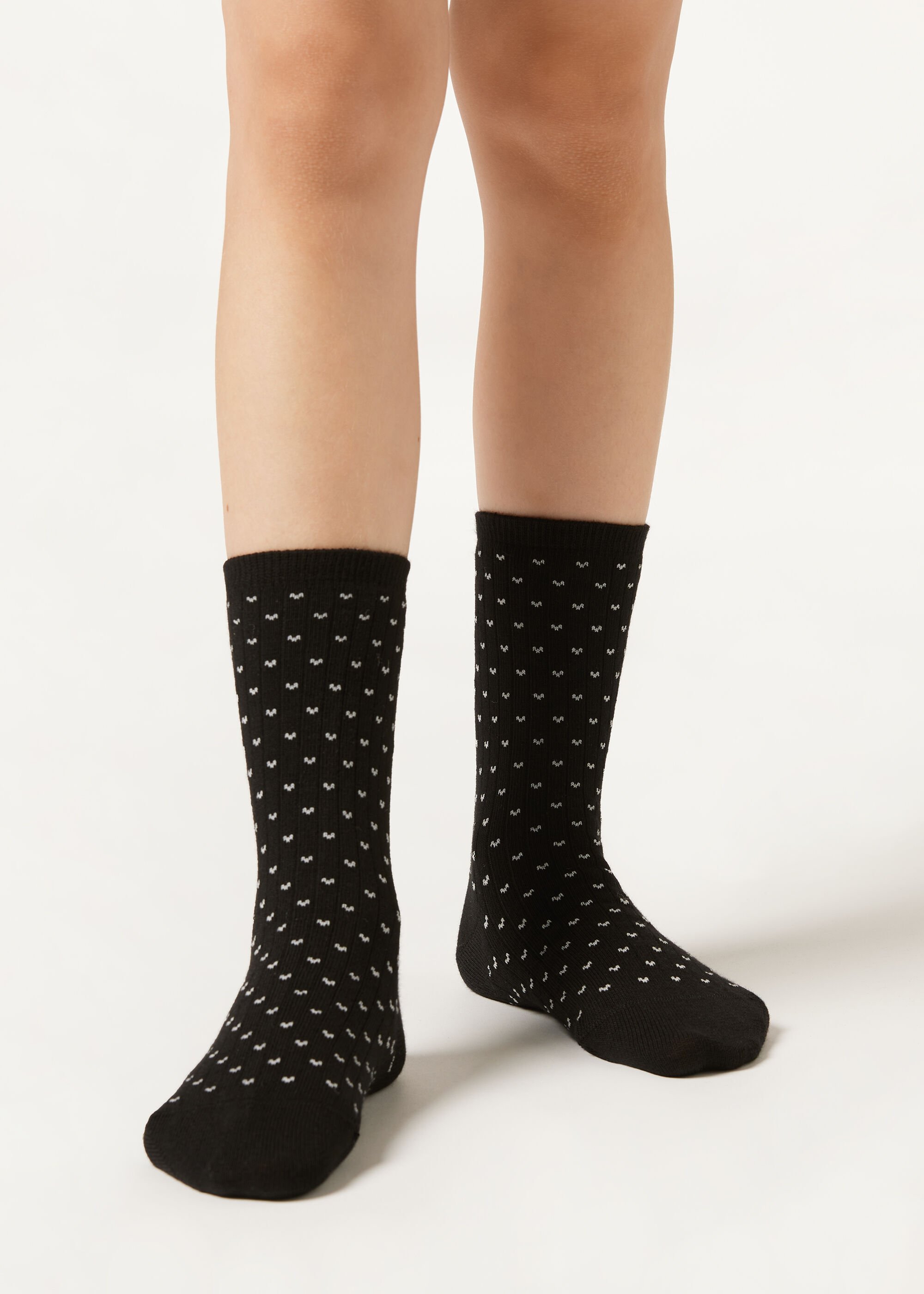 Kids’ Patterned Ribbed Socks