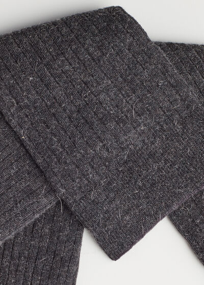 Ribbed Cashmere Long Socks