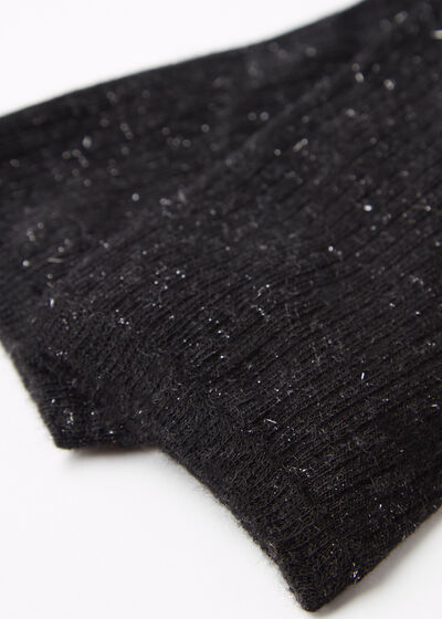 Glitter Cashmere Short Socks