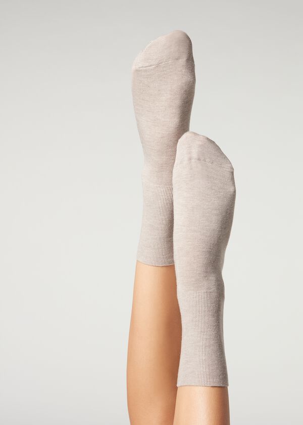 Short socks in Cotton with Cashmere