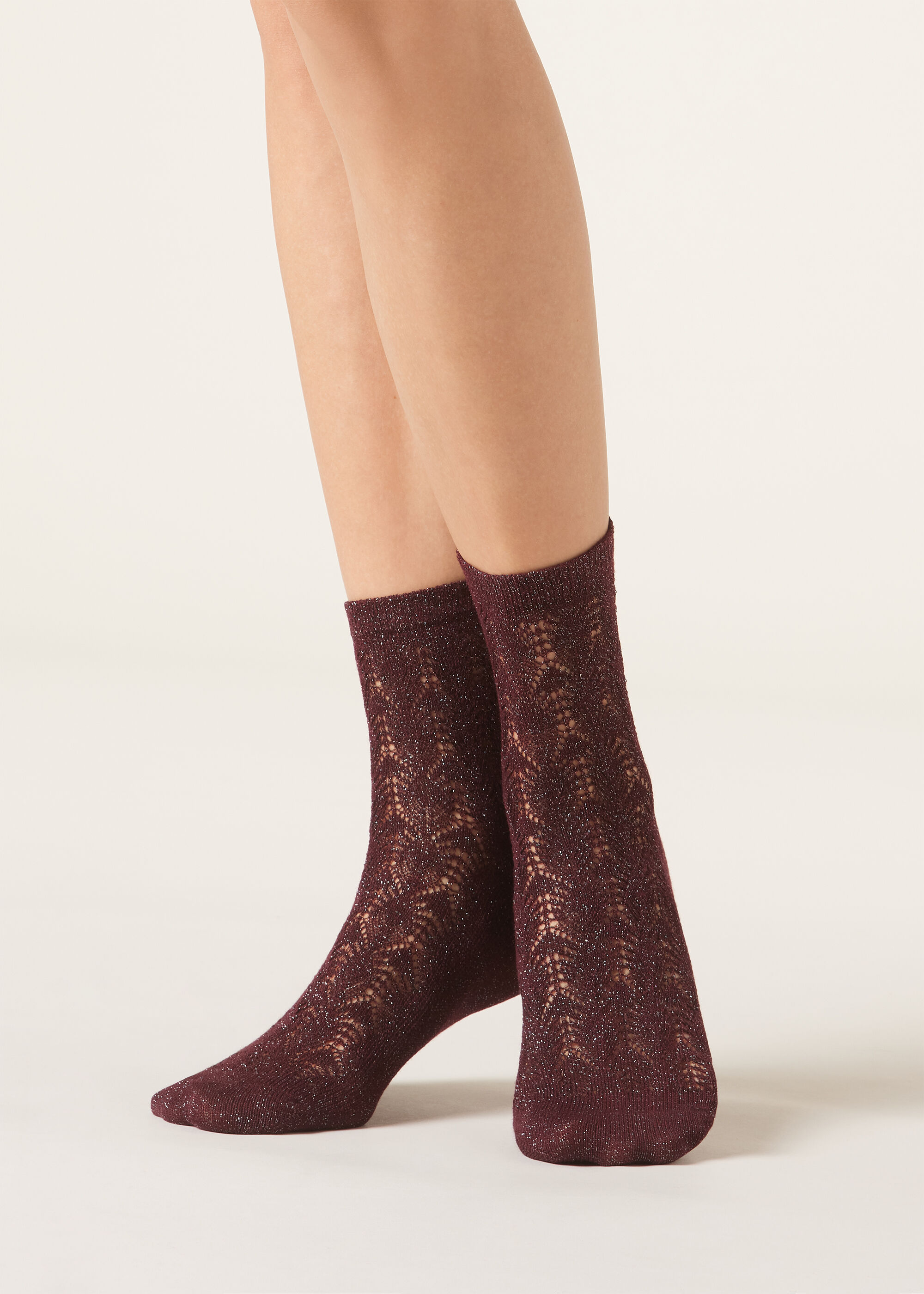 Glitter Openwork Socks