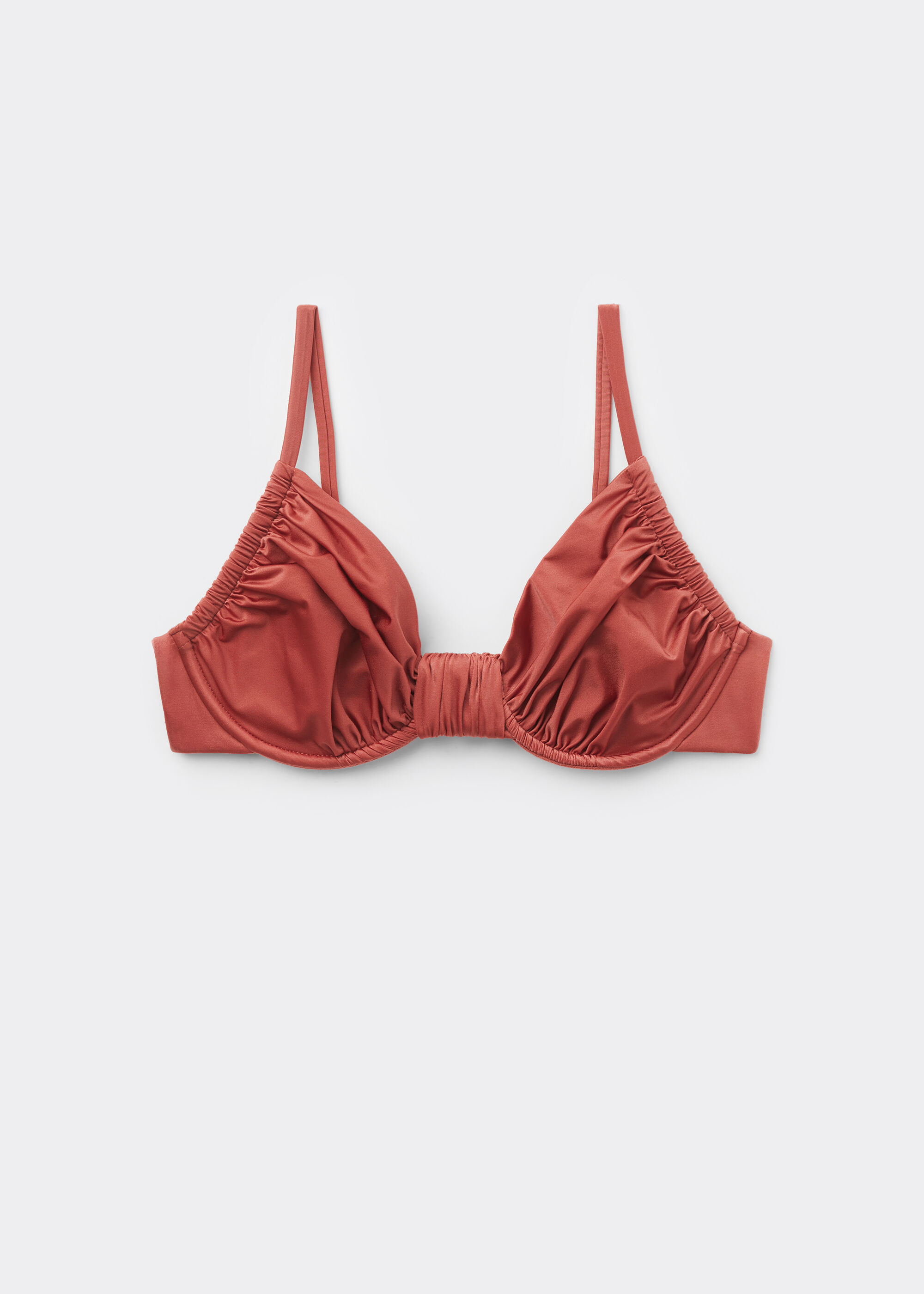 Balconette Bikini Top Shiny Satin