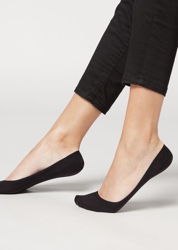 Women’s Cotton Invisible Socks with Silicone Edge