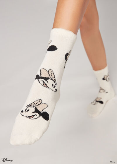 Krátke kašmírové ponožky s motívom Minnie Disney