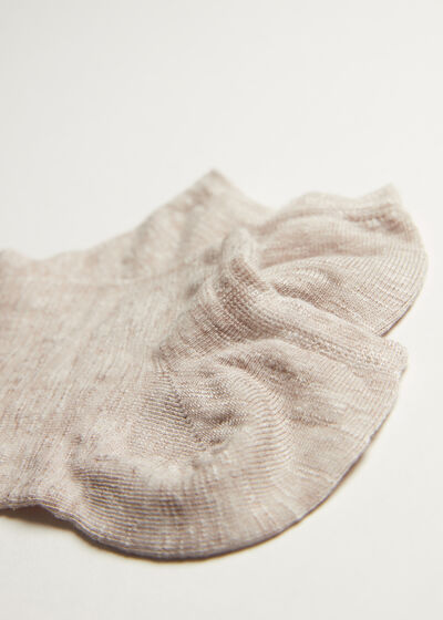 Unisexové neviditelné ponožky ze směsi lnu a viskózy