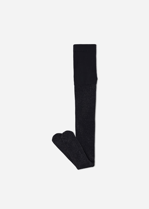 Mikrofaser-Strumpfhose mit Glitzer für Mädchen