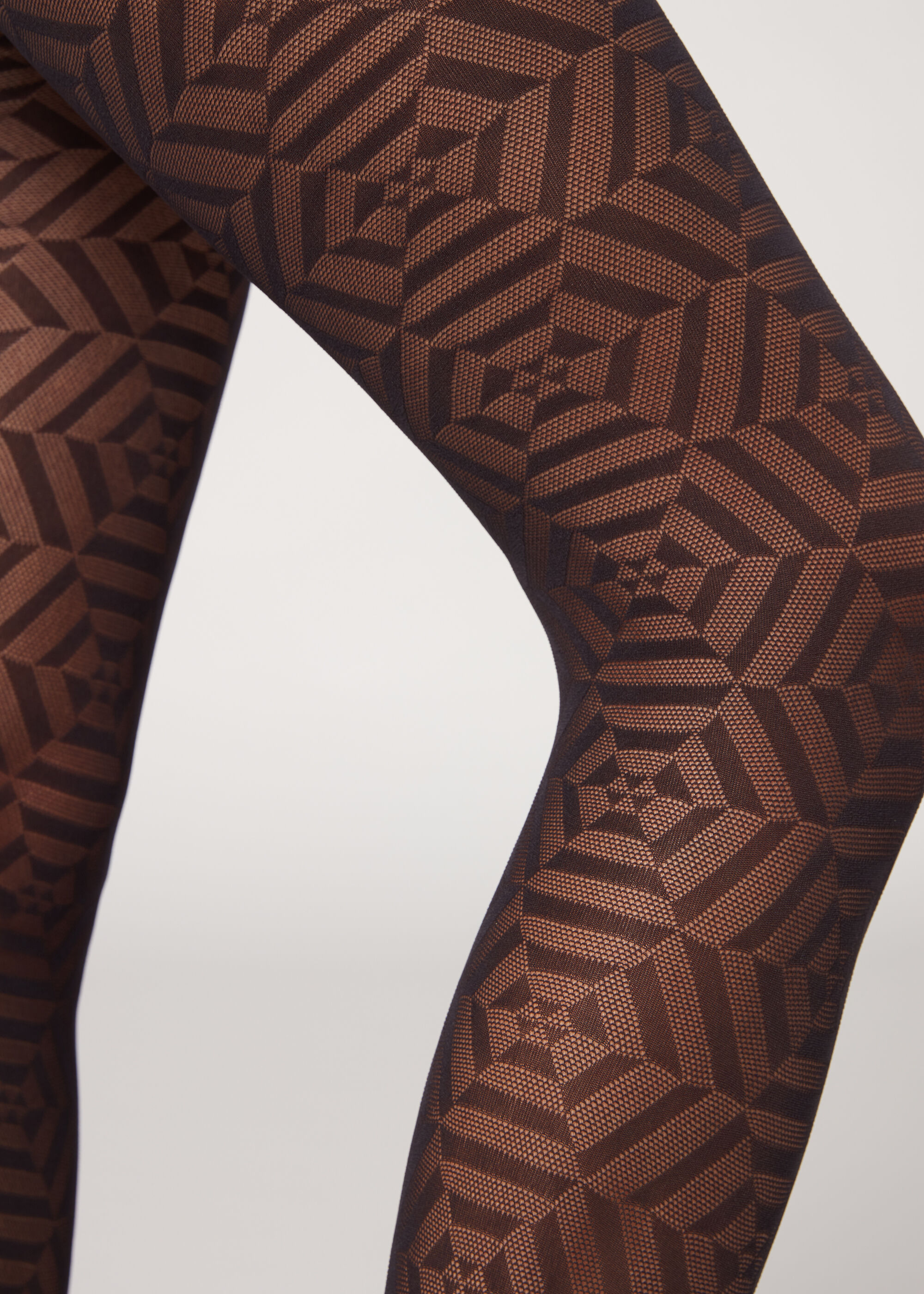 Optical Illusion Motif Opaque 60 Denier Eco Tights