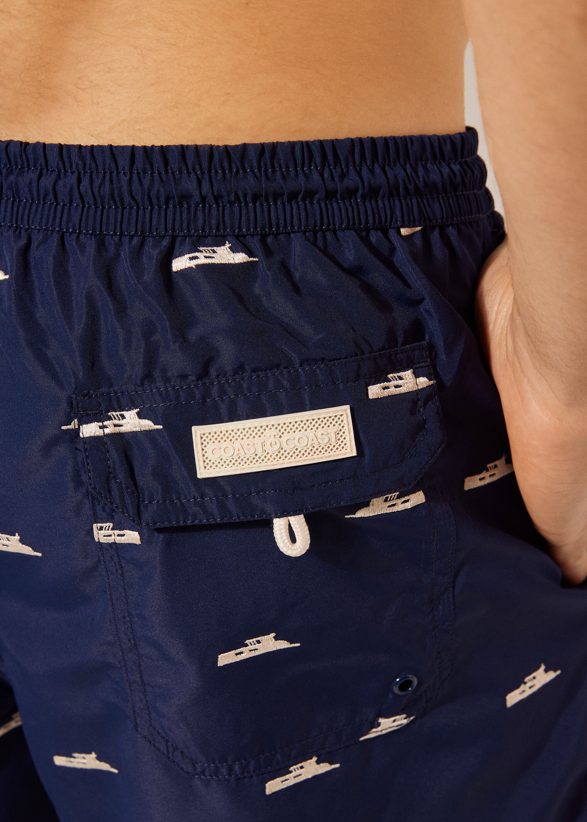Bade-Boxershorts mit Muster für Herren Formentera