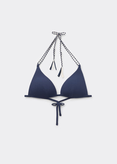 Triangle Bikini Top Crinkle Twist