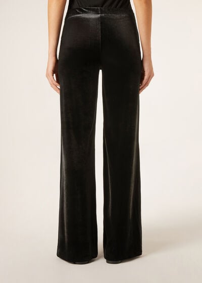 Velvet Palazzo Trousers