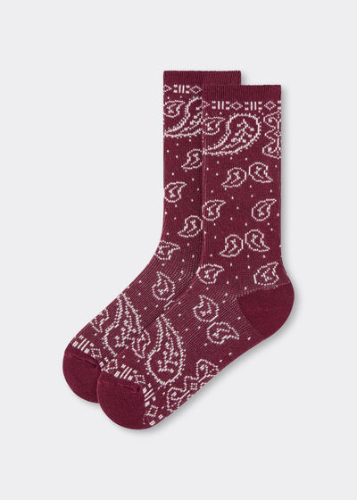 Bandana Socks with Cashmere