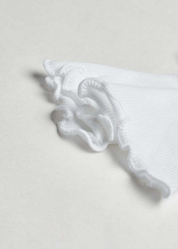 Romantic Trim Ribbed Short Socks