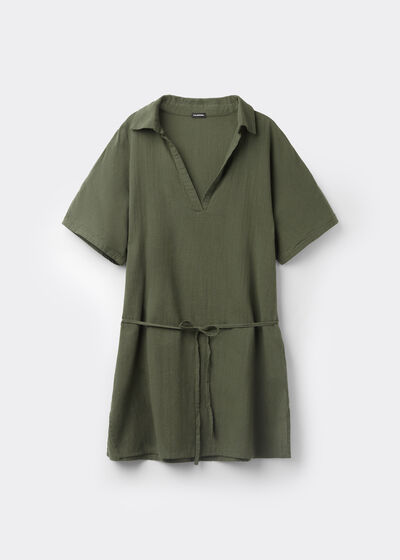 Short Kaftan with Drawstring
