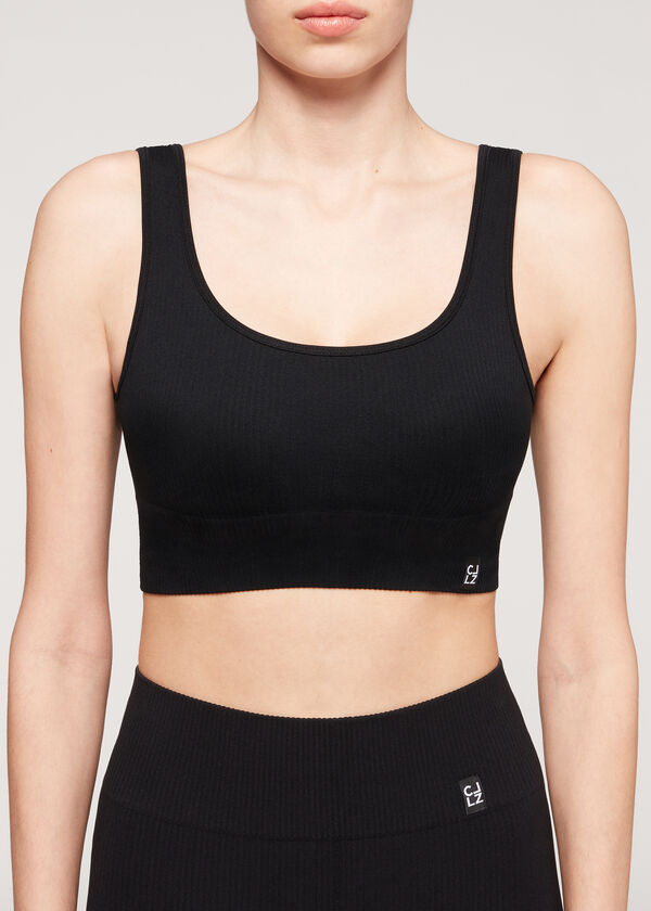 Seamless Ribbed Sport Top - Fitness Top - Calzedonia