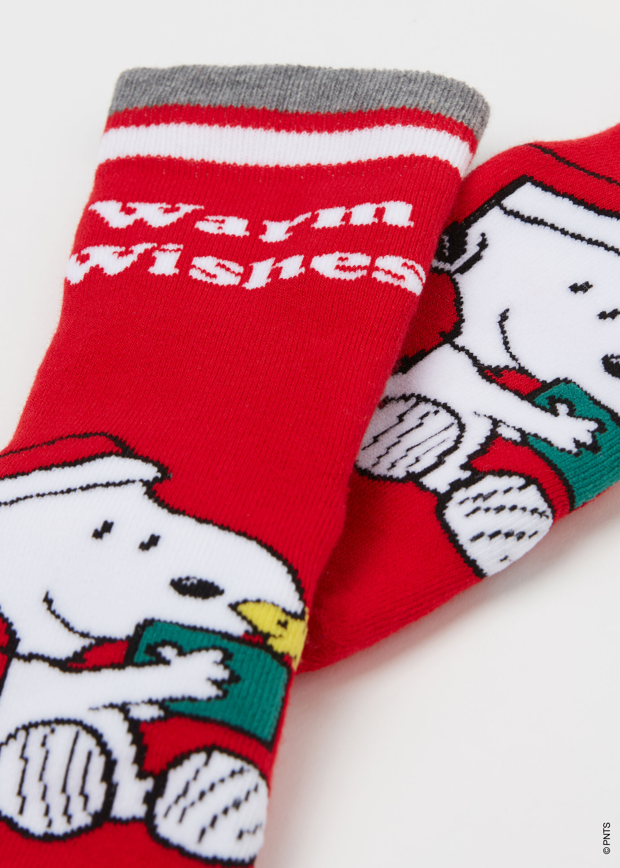 Antirutsch-Socken mit weihnachtlichem Snoopy-Motiv für Kinder