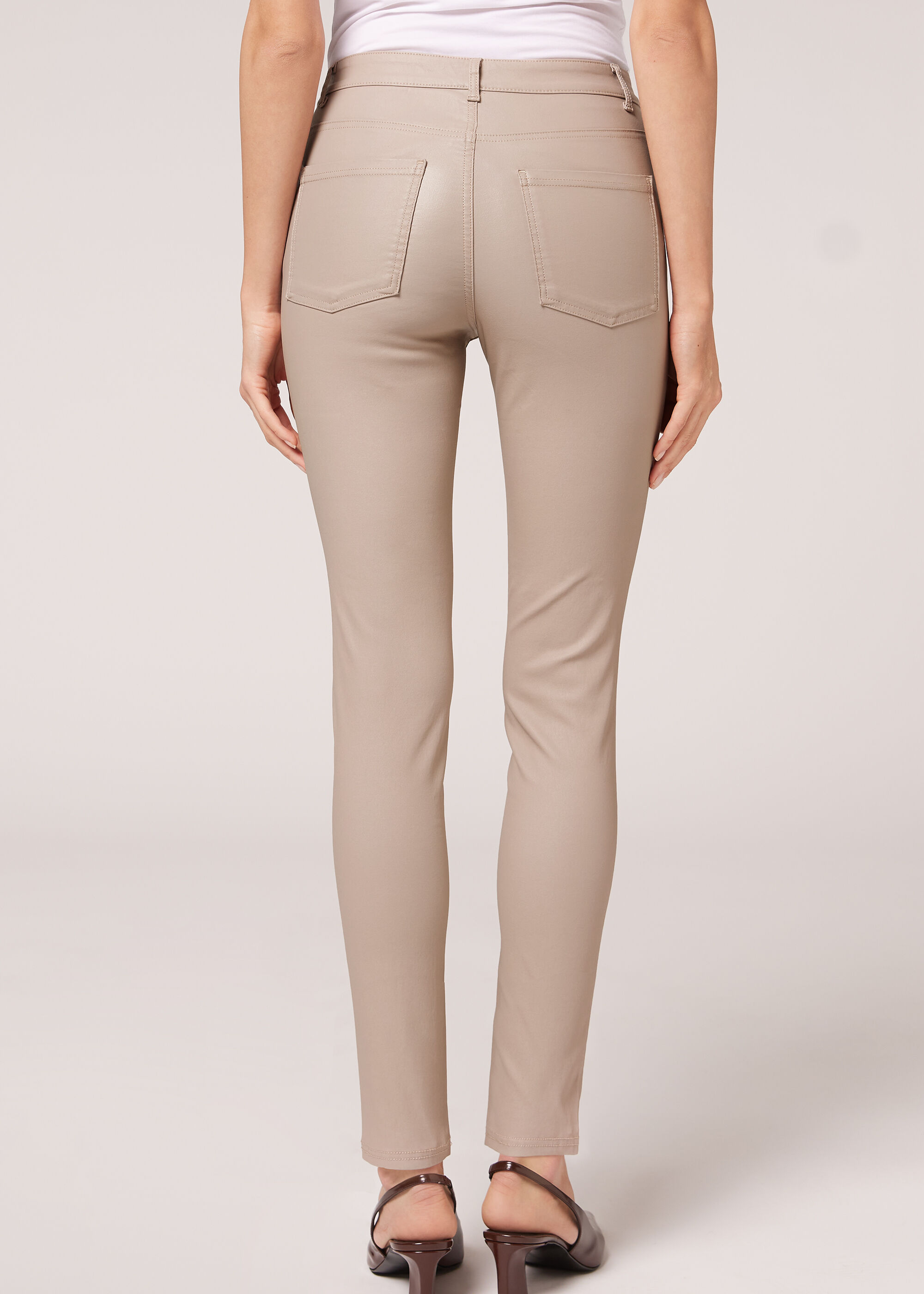Skinny Leggings in Lederoptik