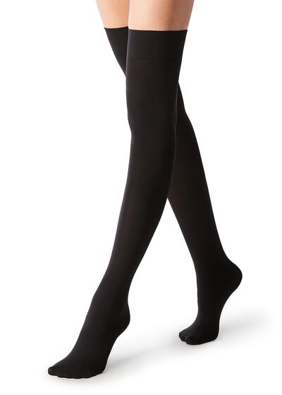 Lsharon - Calze parigine alte da donna, 3 paia, lunghezza sopra il  ginocchio, a righe sportive, per cosplay Caffè/Bianco/Grigio M : :  Moda