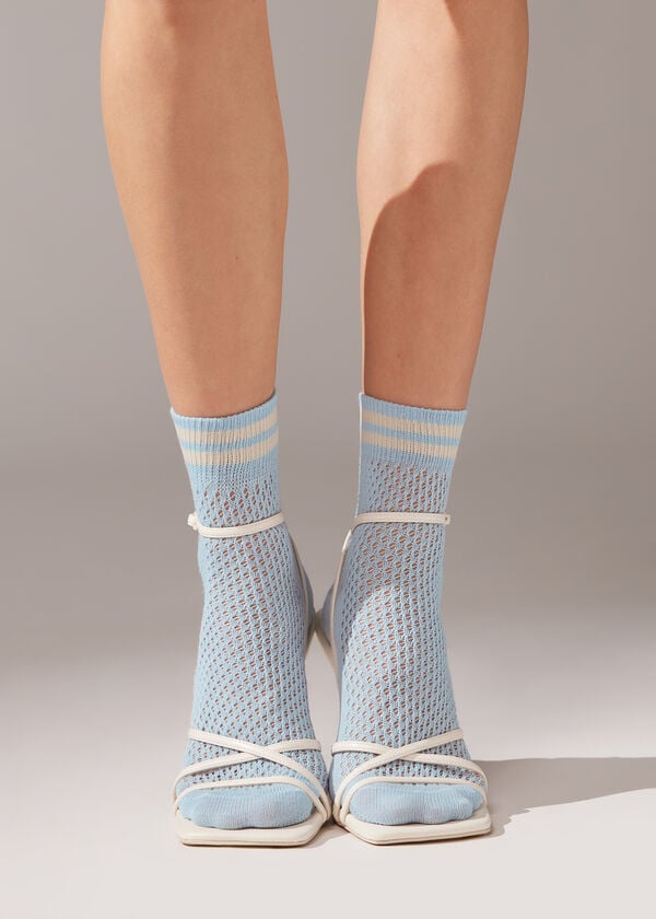 Krátké ponožky s děrováním