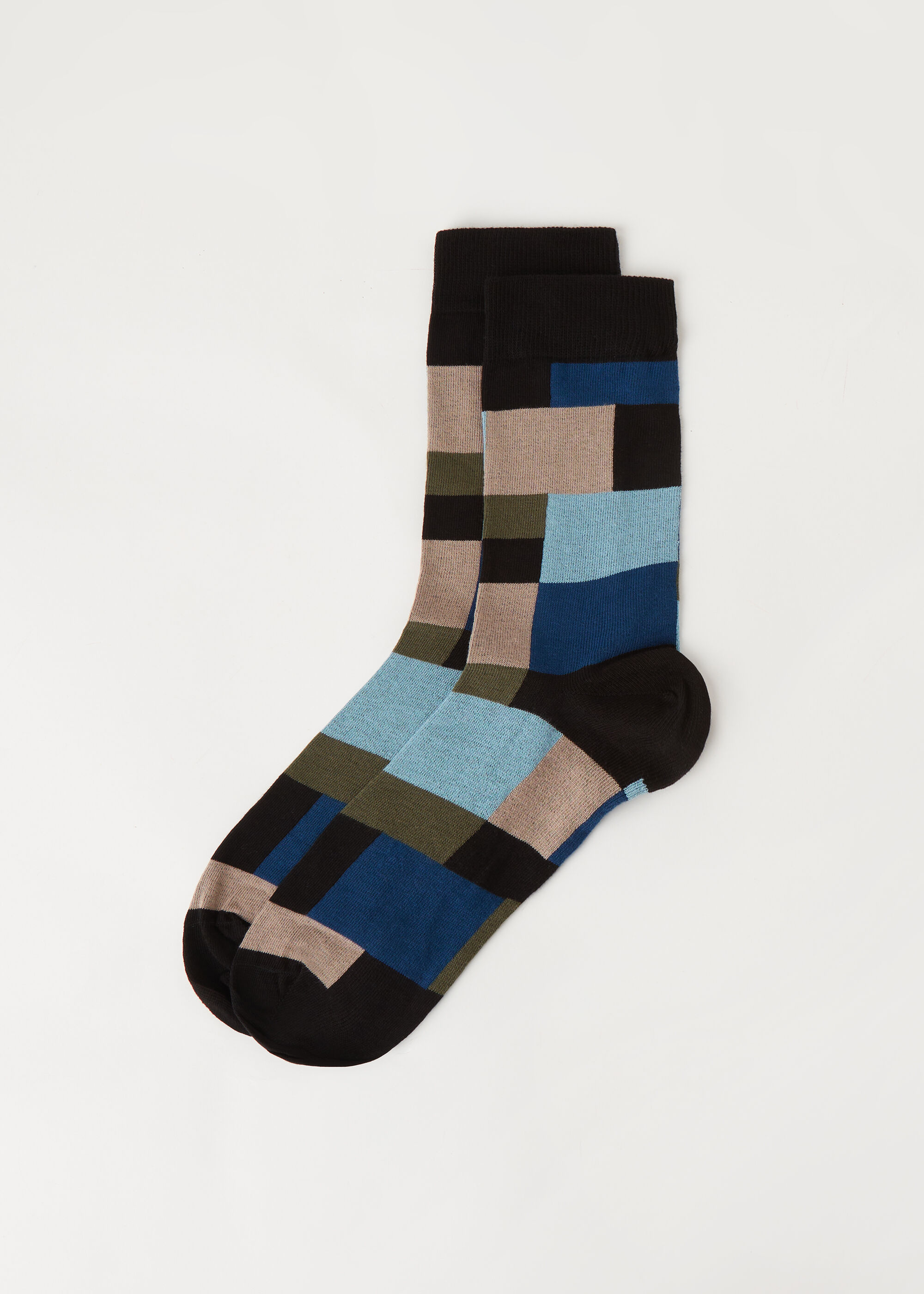 Herrensocken mit geometrischem Muster