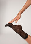 Κοντές Διχτυωτές Κάλτσες με Μοτίβο Animal Print Eco