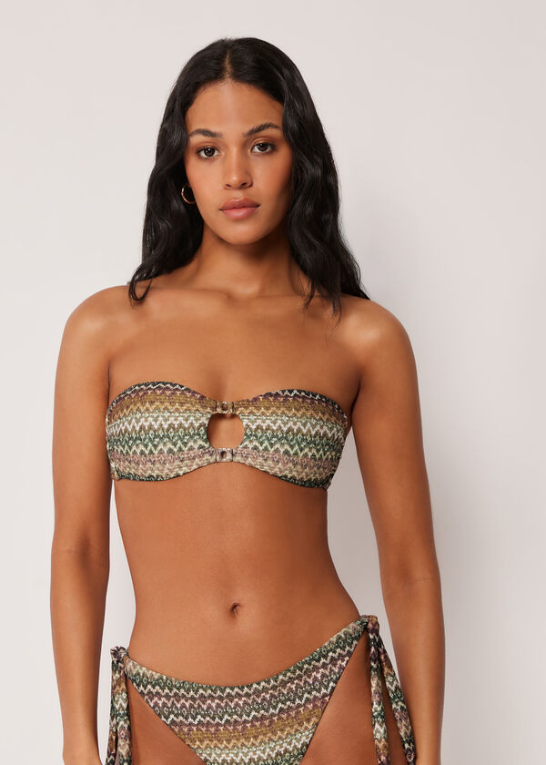 Bandeau Bikini Top Elegant Ethnic