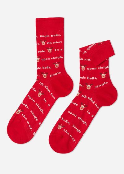 Muške kratke čarape s božićnim uzorkom za cijelu obitelj