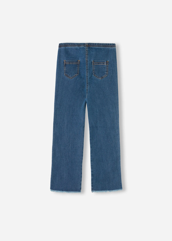 Legginsy jeansowe mini flare dziewczęce