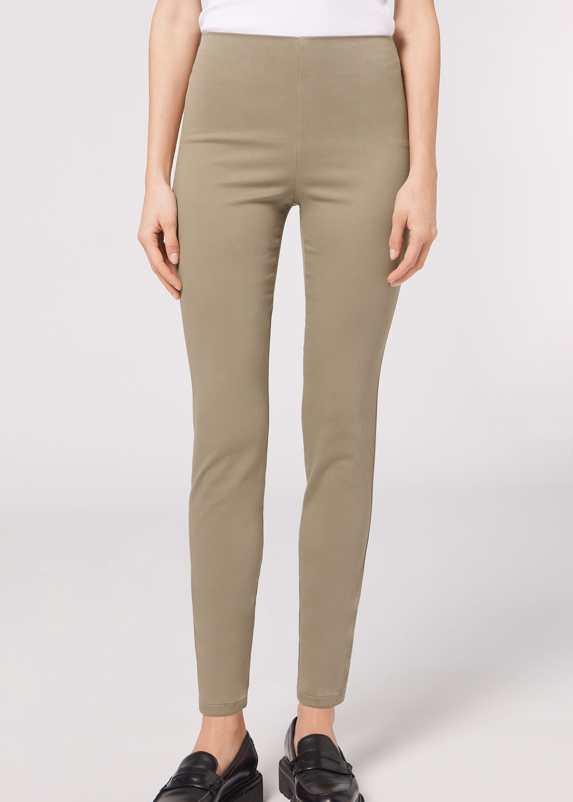 Leggings en denim skinny taille haute