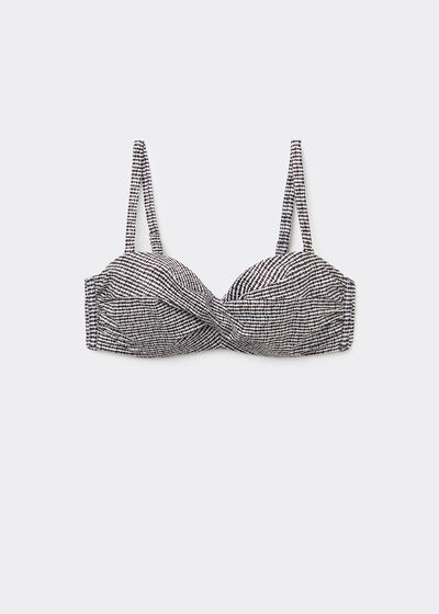 Haut de maillot bandeau Black Dots