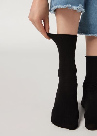Krátke Bavlnené Ponožky bez Gumy
