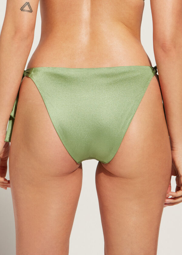 Paillettes Tied Swimsuit Bottom Cannes