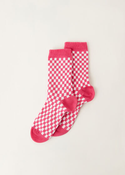 Kurze Socken Karomuster für Kinder