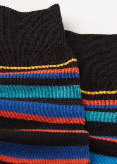 Krátké pánské ponožky s pruhovaným motivem