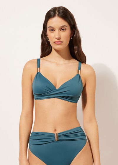 Triangel-Bikinioberteil mit Drapierung Scultura