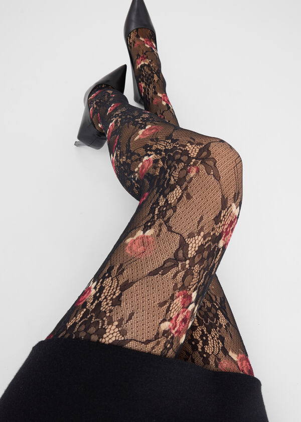 Lace and Rose Tights