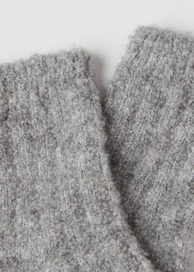 Krátke ponožky z teddy vlny