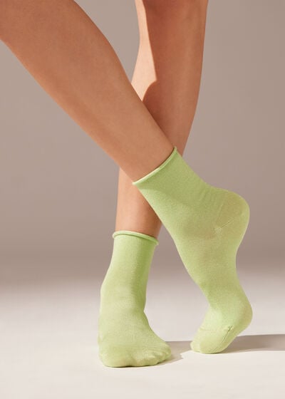 Korte sokken met glitter