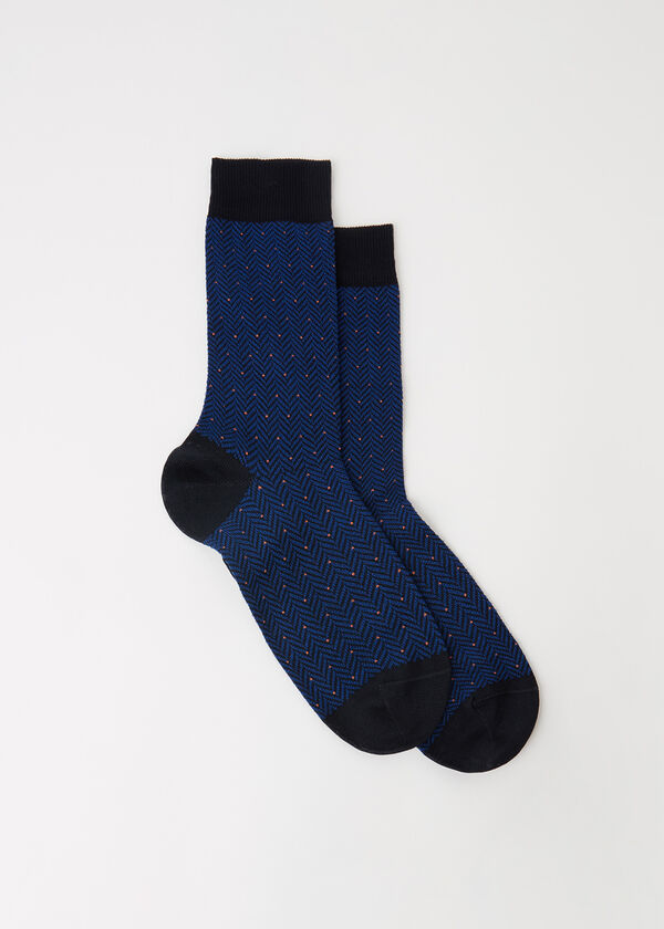 Pánske krátke ponožky s geometrickým vzorom