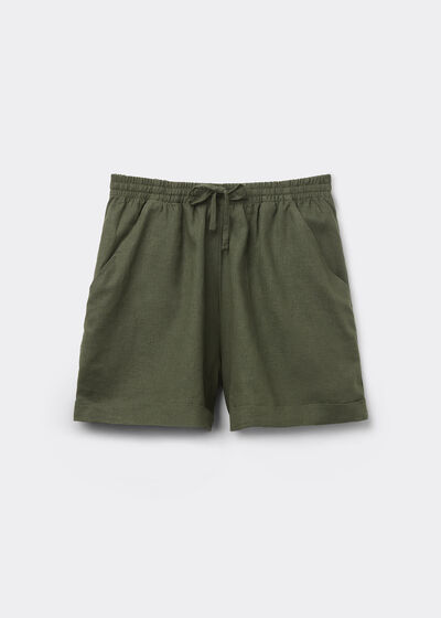 Linen and Viscose Shorts