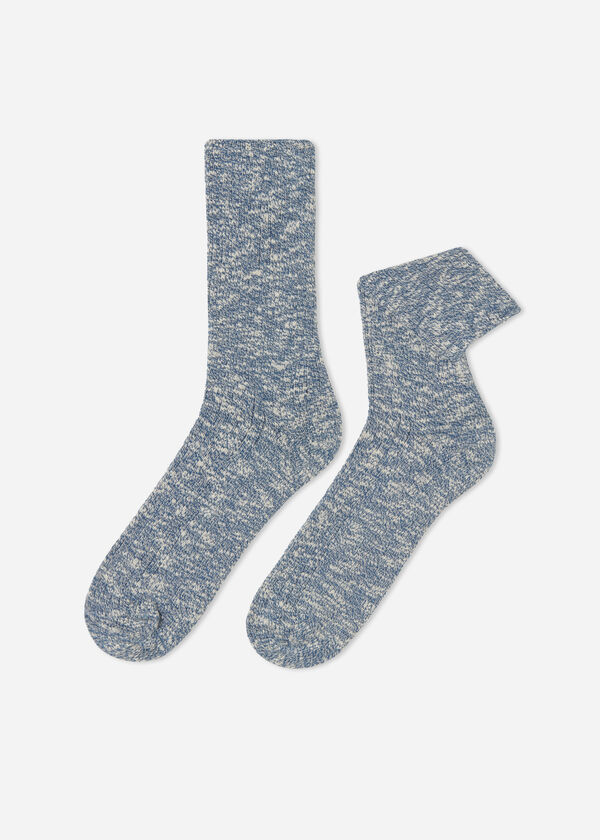 Chaussettes courtes en coton thermique pour homme