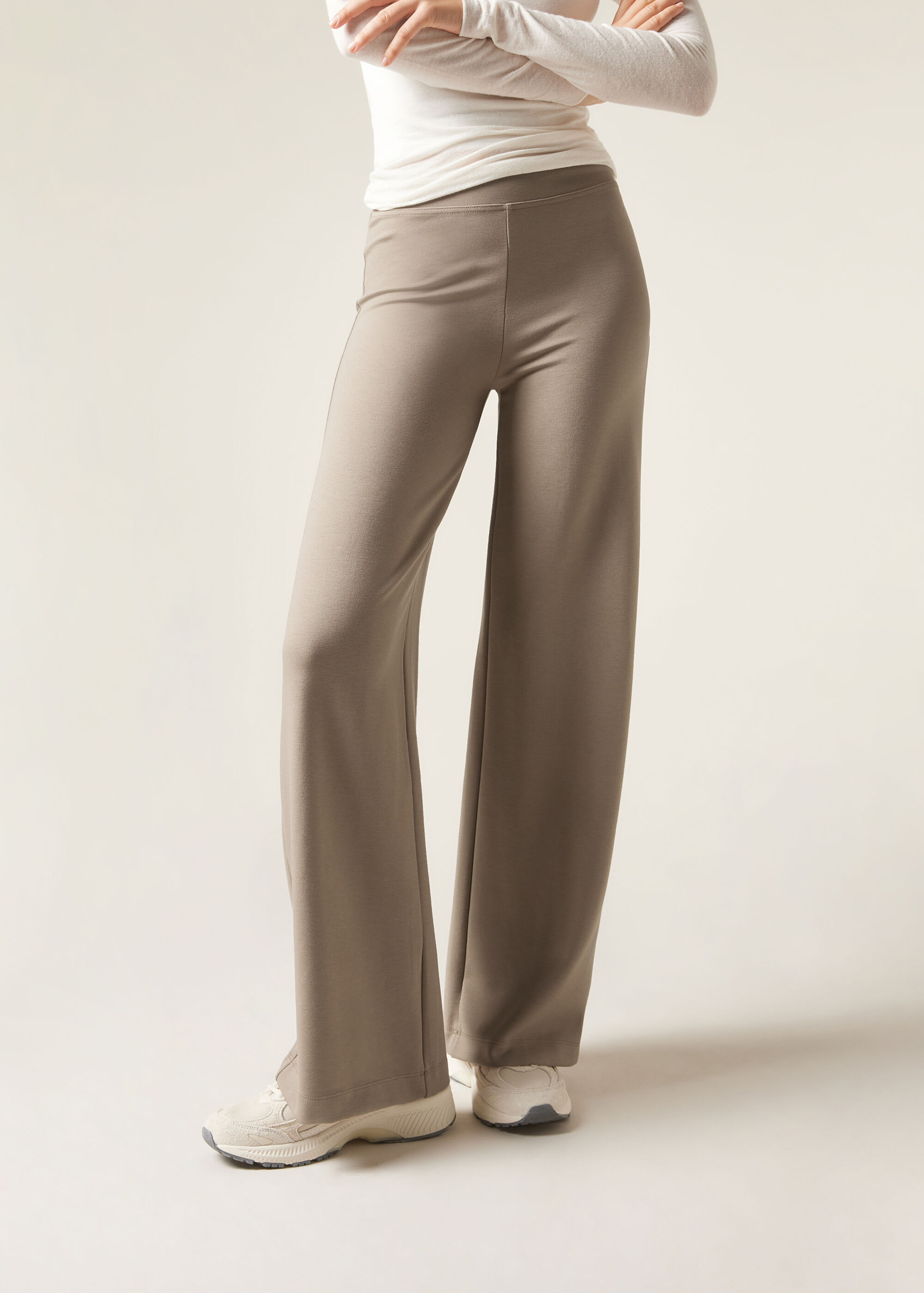 Legging met Wijde Pijpen van Punto di Milano Jersey