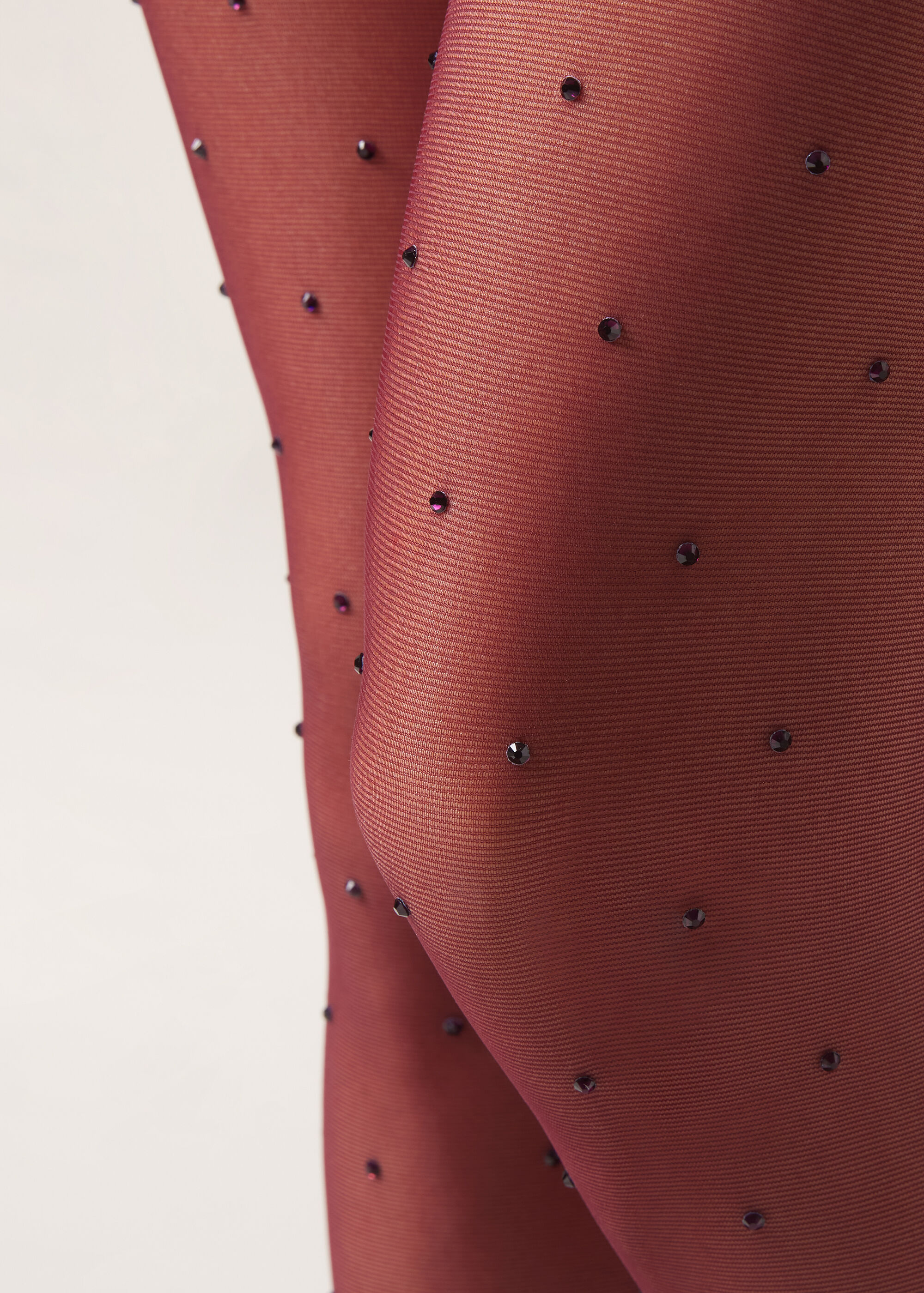 Collant transparent 30 deniers strass