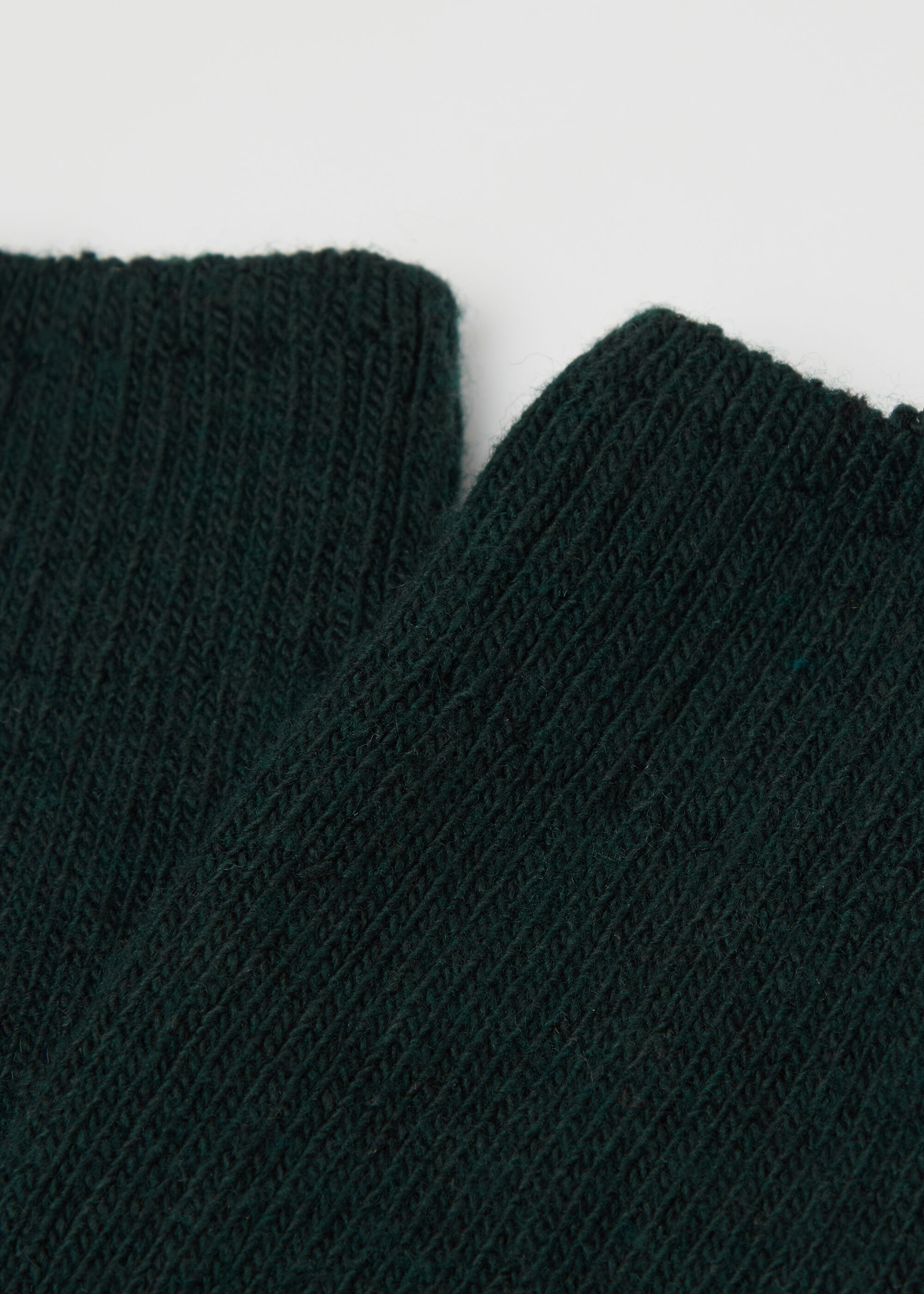 Chaussettes Courtes Côtelées en Laine et Cachemire